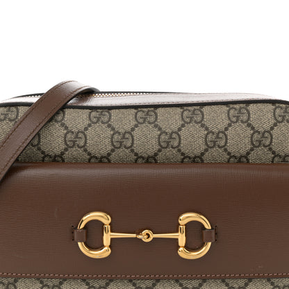 Gucci GG Supreme Monogram Small Horsebit 1955 Shoulder Bag Beige Brown Sugar 8 of 13