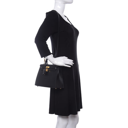 Hermes Epsom Kelly Sellier 25 Black 2 of 10