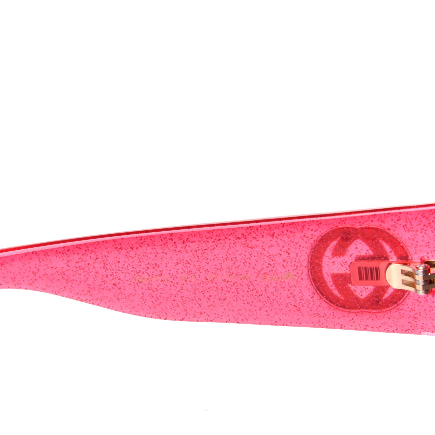 Gucci Acetate Square Frame Glitter GG0142S Sunglasses Pink 6 of 9