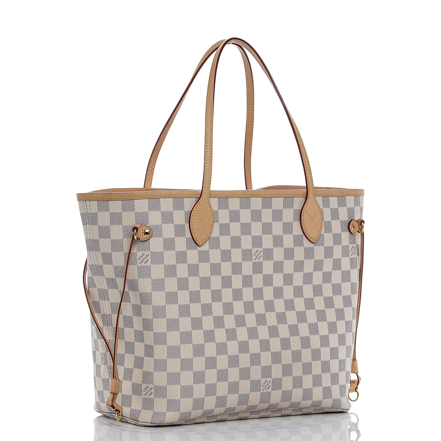 Damier Azur Neo Neverfull MM Rose Ballerine