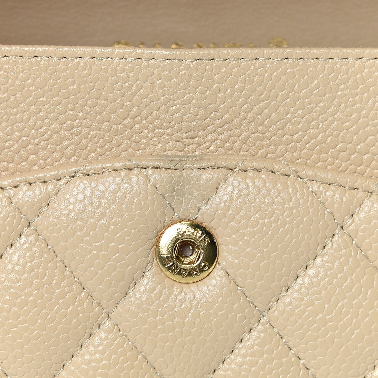 Chanel Caviar Quilted Medium Double Flap Beige Clair 9 of 10