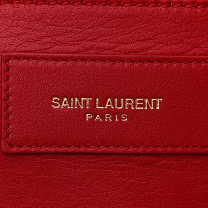 Saint Laurent Calfskin Small Classic Y Cabas Red 6 of 10