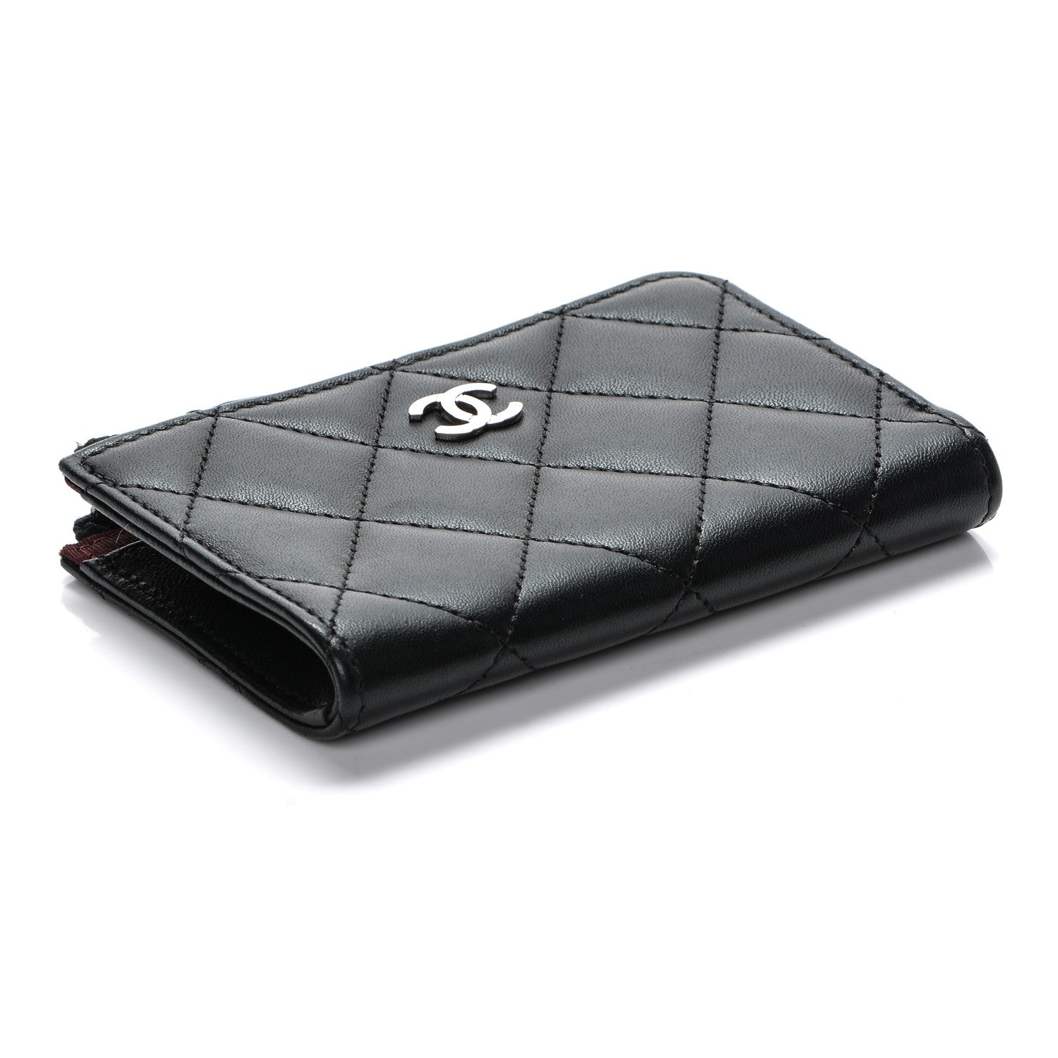 Chanel Lambskin Quilted Key Holder Case Black 4 of 7
