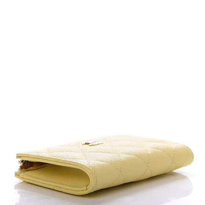 Chanel Caviar Quilted Zipped Key Holder Case Yellow 4 of 8