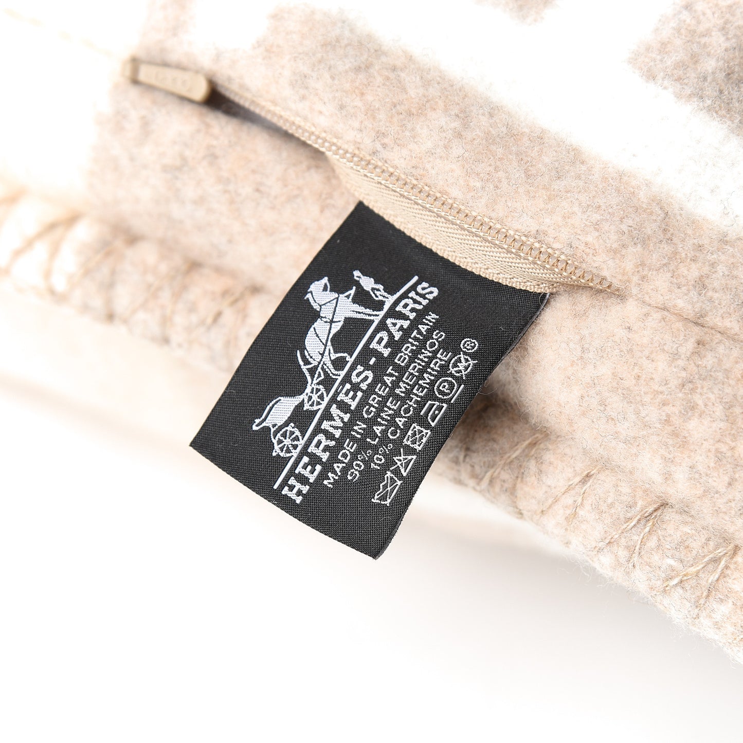 Wool Cashmere Avalon III Pillow PM Coco Camomille