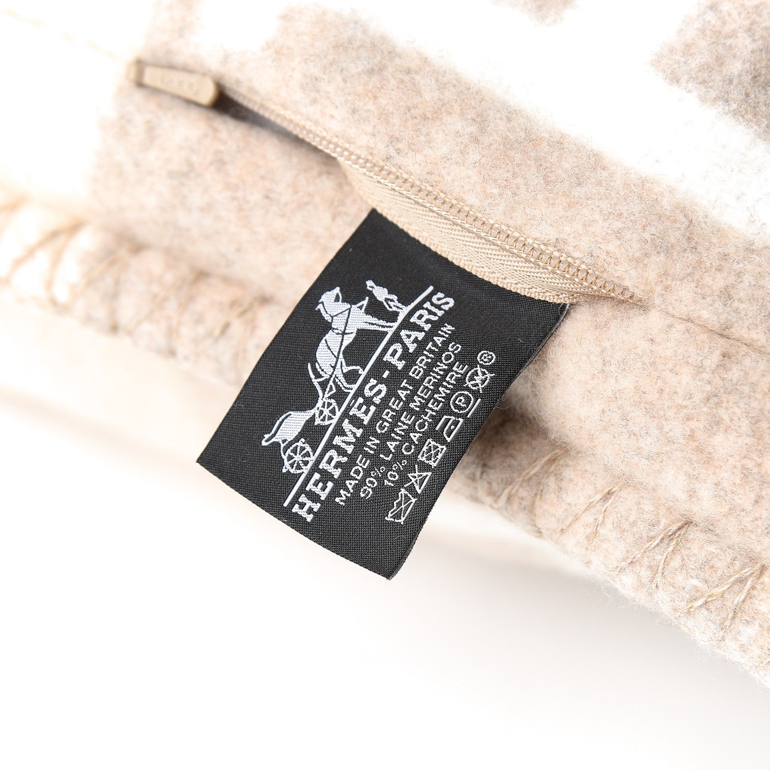 Hermes Wool Cashmere Avalon III Pillow PM Coco Camomille 3 of 3