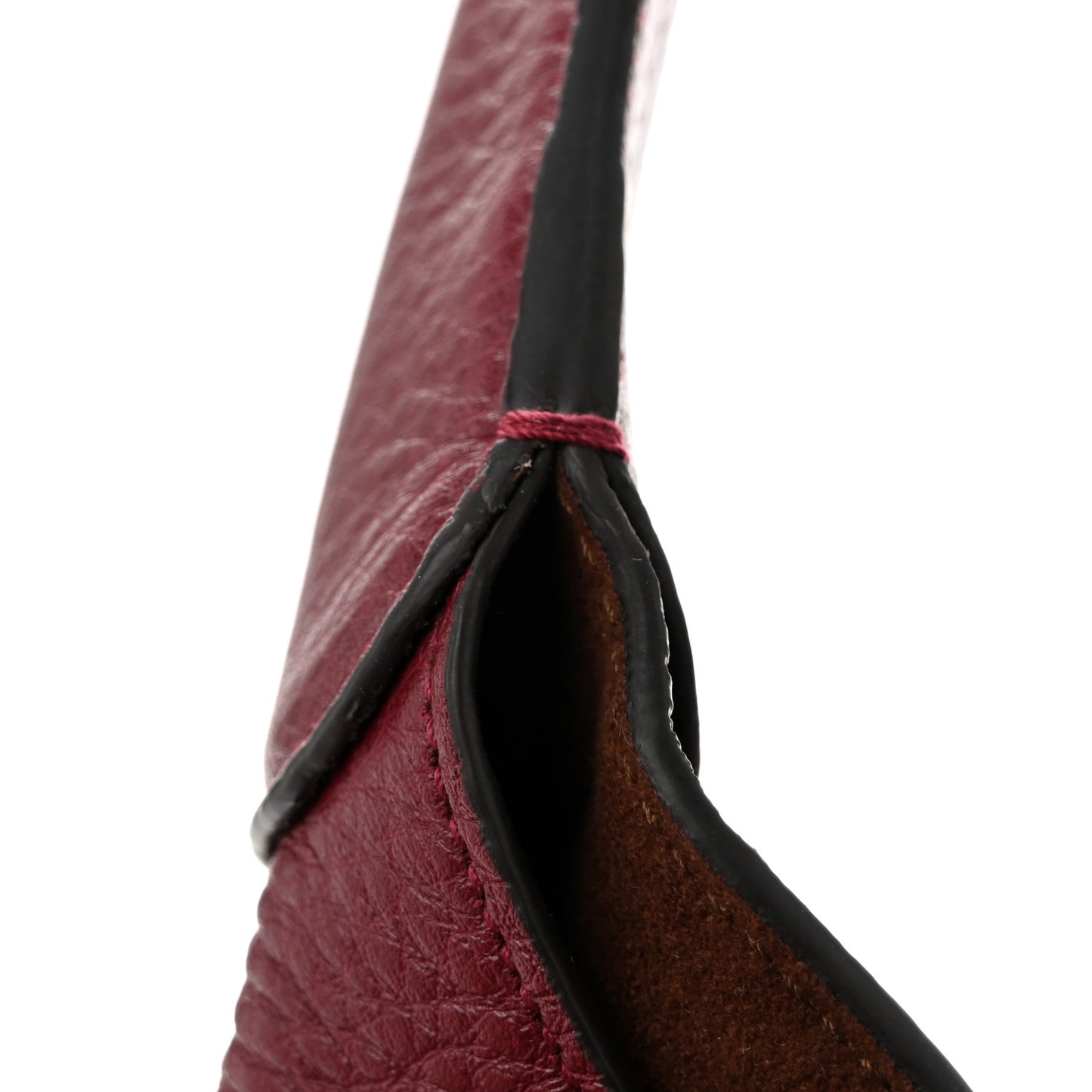 Grained Calfskin Softbit Maxi Shoulder Bag Rosso Ancora