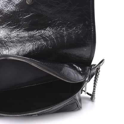 Saint Laurent Crinkled Calfskin Matelasse Monogram Niki Body Bag Black 6 of 10