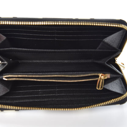 Dolce & Gabbana Dauphine Striped Zip Around Wallet Black 5 of 10