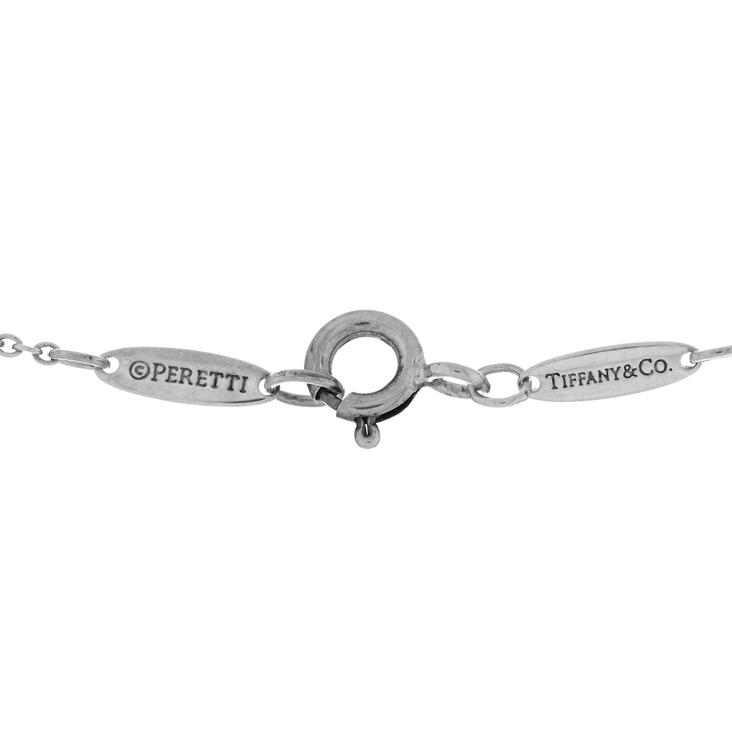 Tiffany Sterling Silver Diamond .25ctw Elsa Peretti Diamonds by the Yard 7 Station Necklace 4 of 4