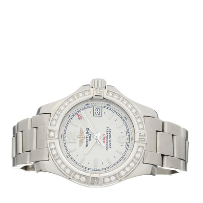 Breitling Stainless Steel Diamond Bezel 33mm Colt Lady Quartz Watch White A7738853 2 of 5