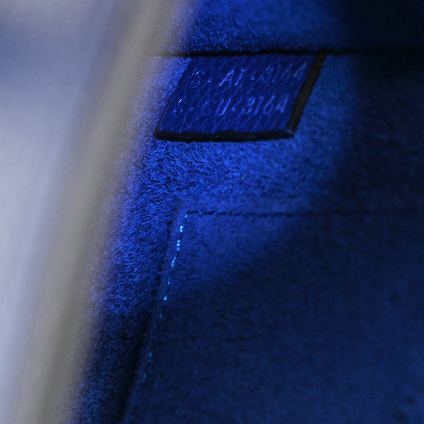 Drummed Calfskin Nano Luggage Indigo