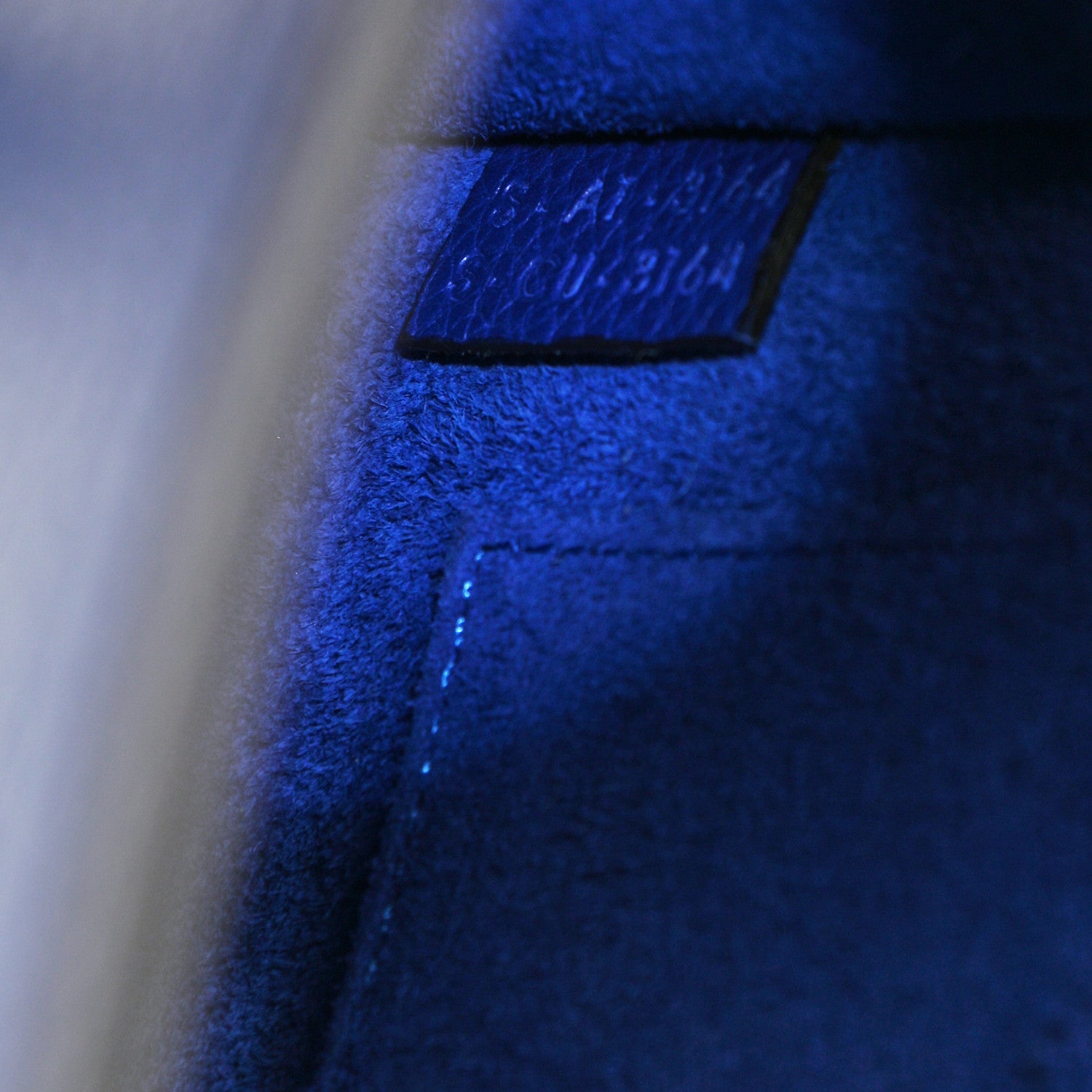 Celine Drummed Calfskin Nano Luggage Indigo 7 of 10