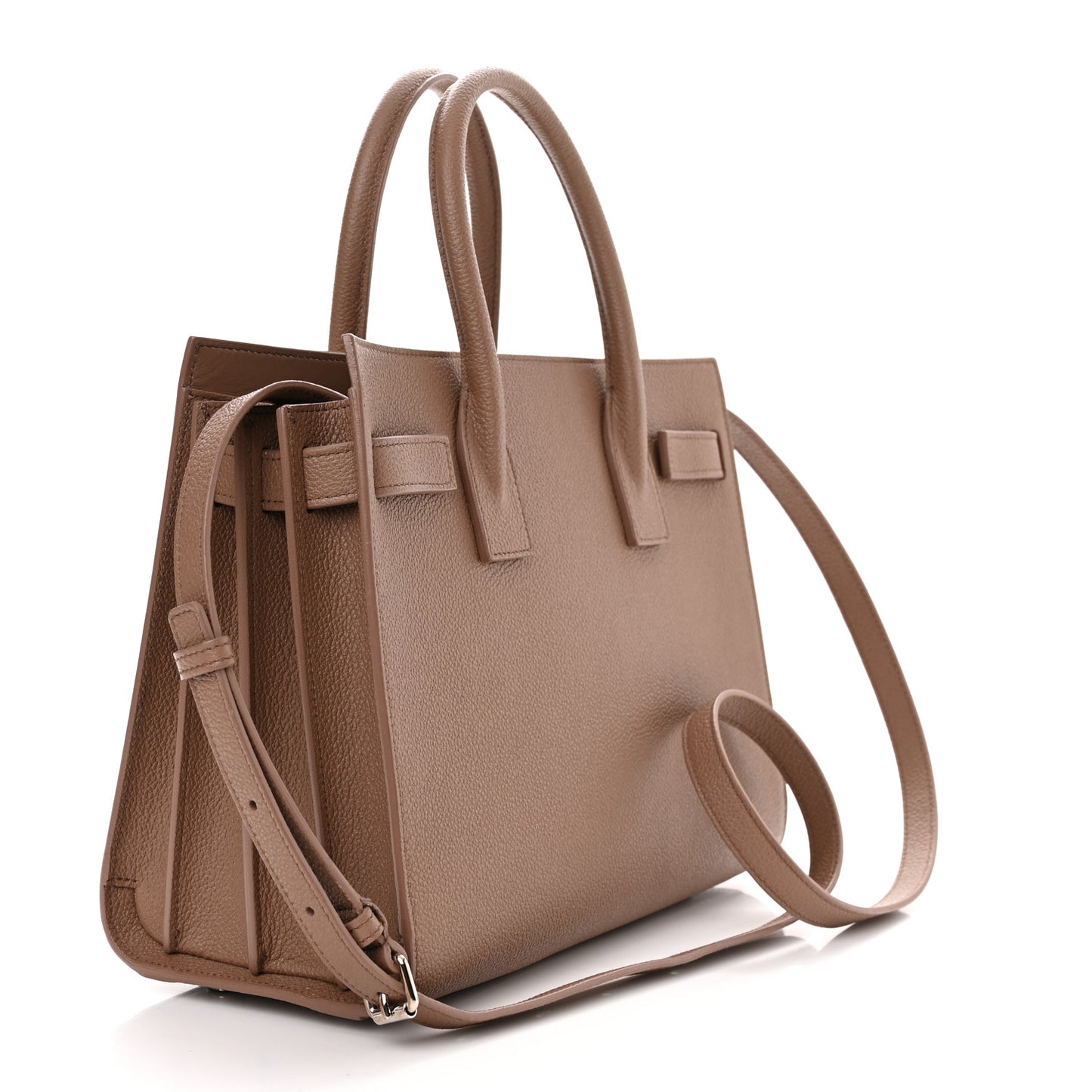 Grained Calfskin Baby Sac De Jour Taupe