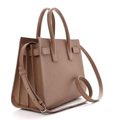 Saint Laurent Grained Calfskin Baby Sac De Jour Taupe 4 of 11