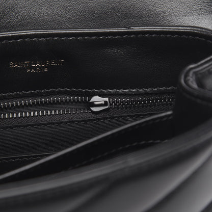 Saint Laurent Calfskin Y Quilted Monogram Toy Loulou Crossbody Bag Black 9 of 11