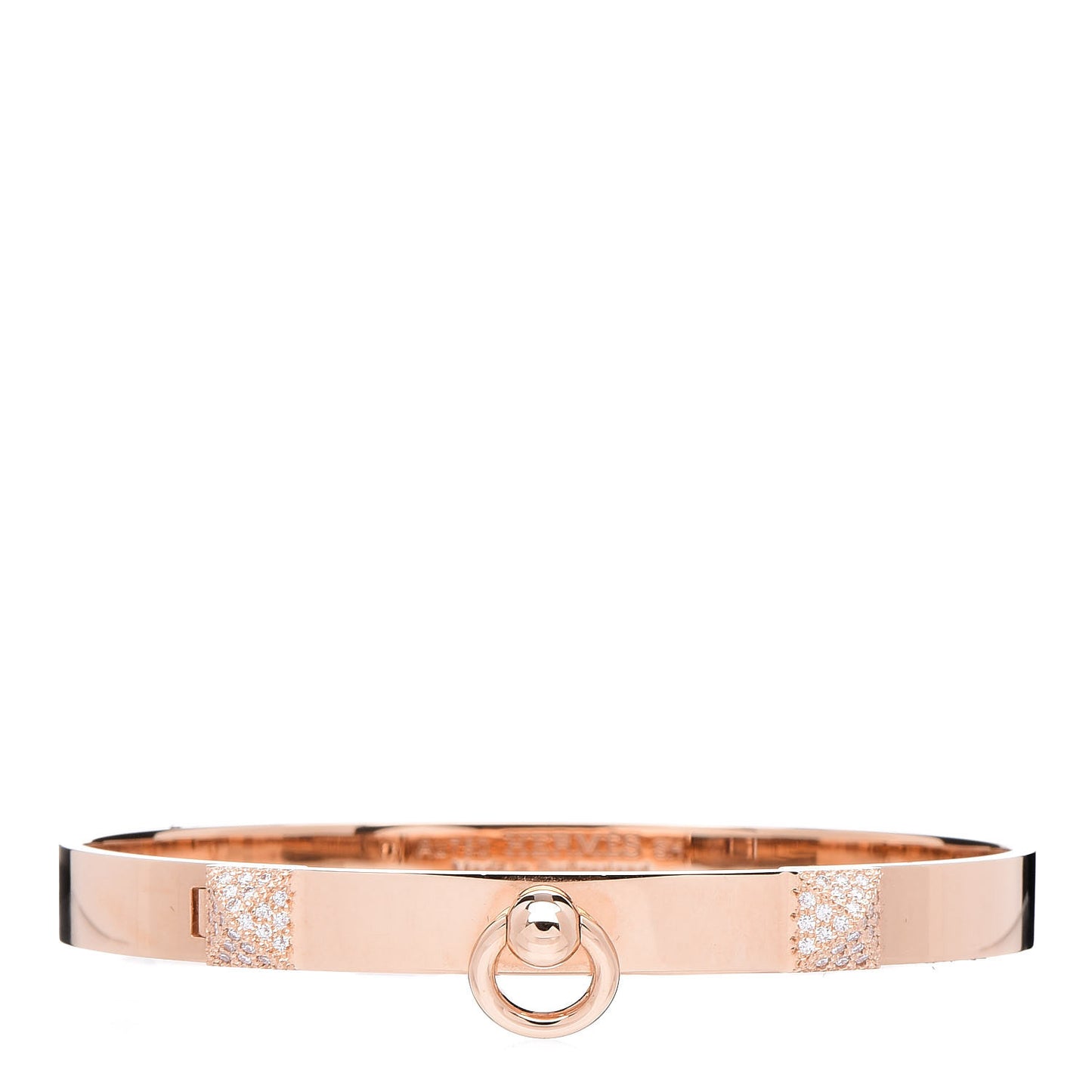 18K Rose Gold Diamond PM Collier De Chien Bracelet SH