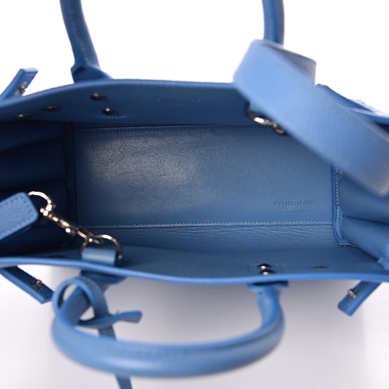 Saint Laurent Grained Calfskin Nano Sac De Jour Blue Clair 5 of 11