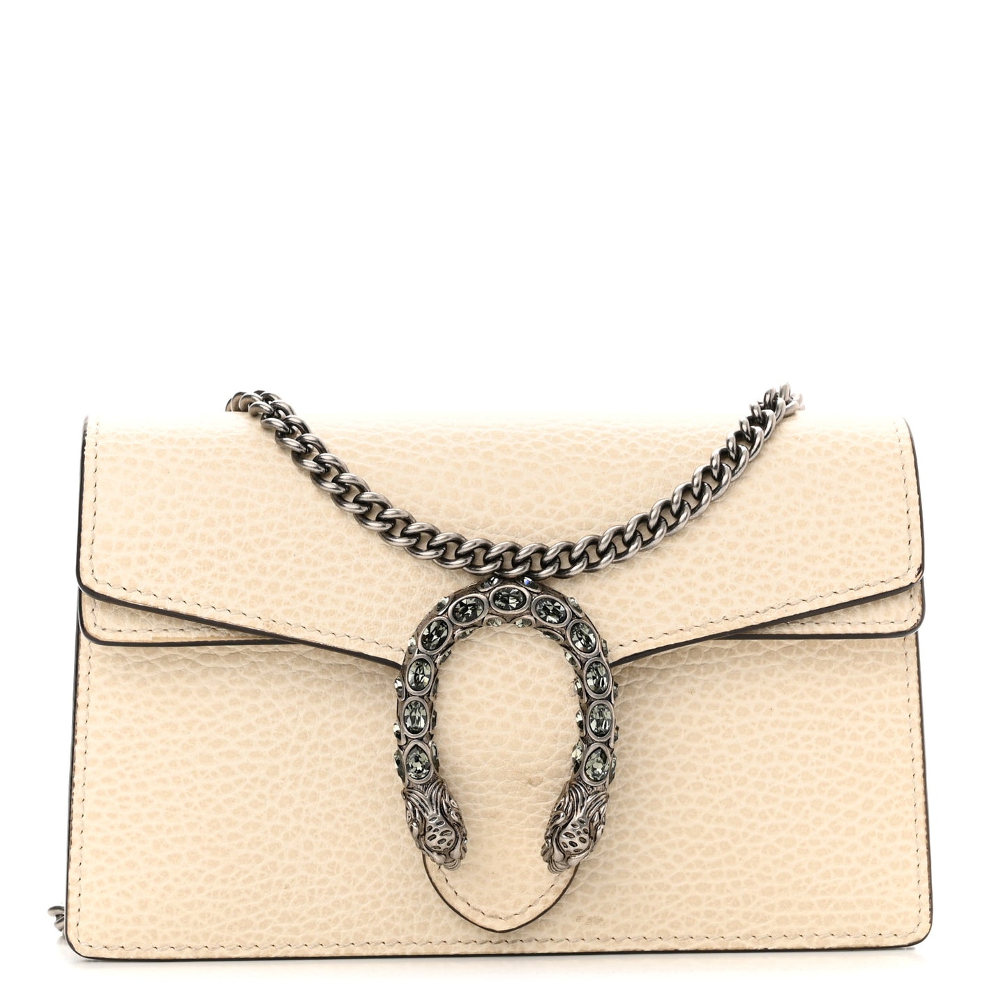 Dollar Calfskin Crystal Super Mini Dionysus Shoulder Bag Mystic White Black Diamond