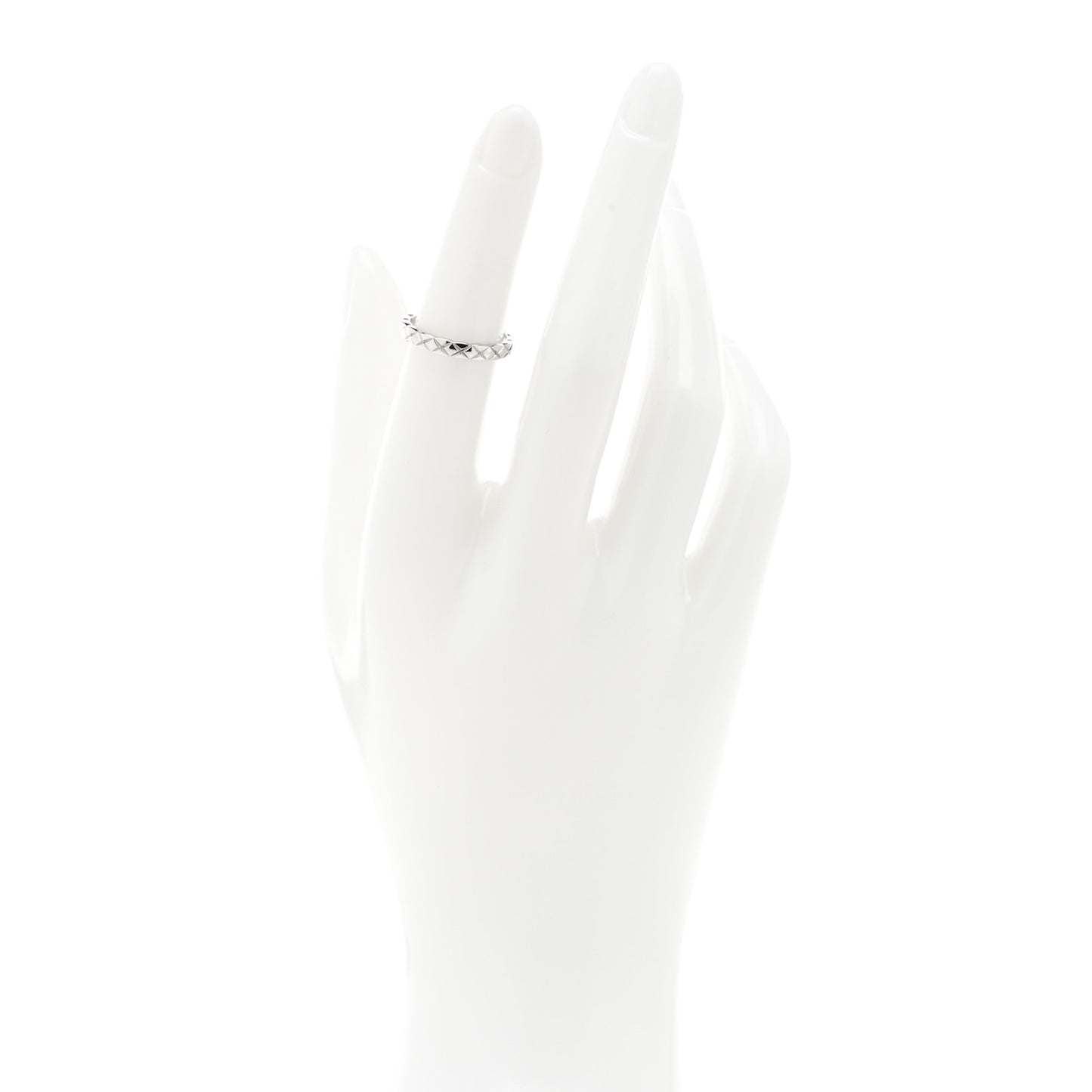 Platinum Mini Coco Crush Ring 49 4.75