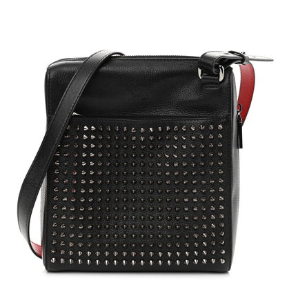 Christian Louboutin Calfskin Spikes Benech Reporter Messenger Black 1 of 10