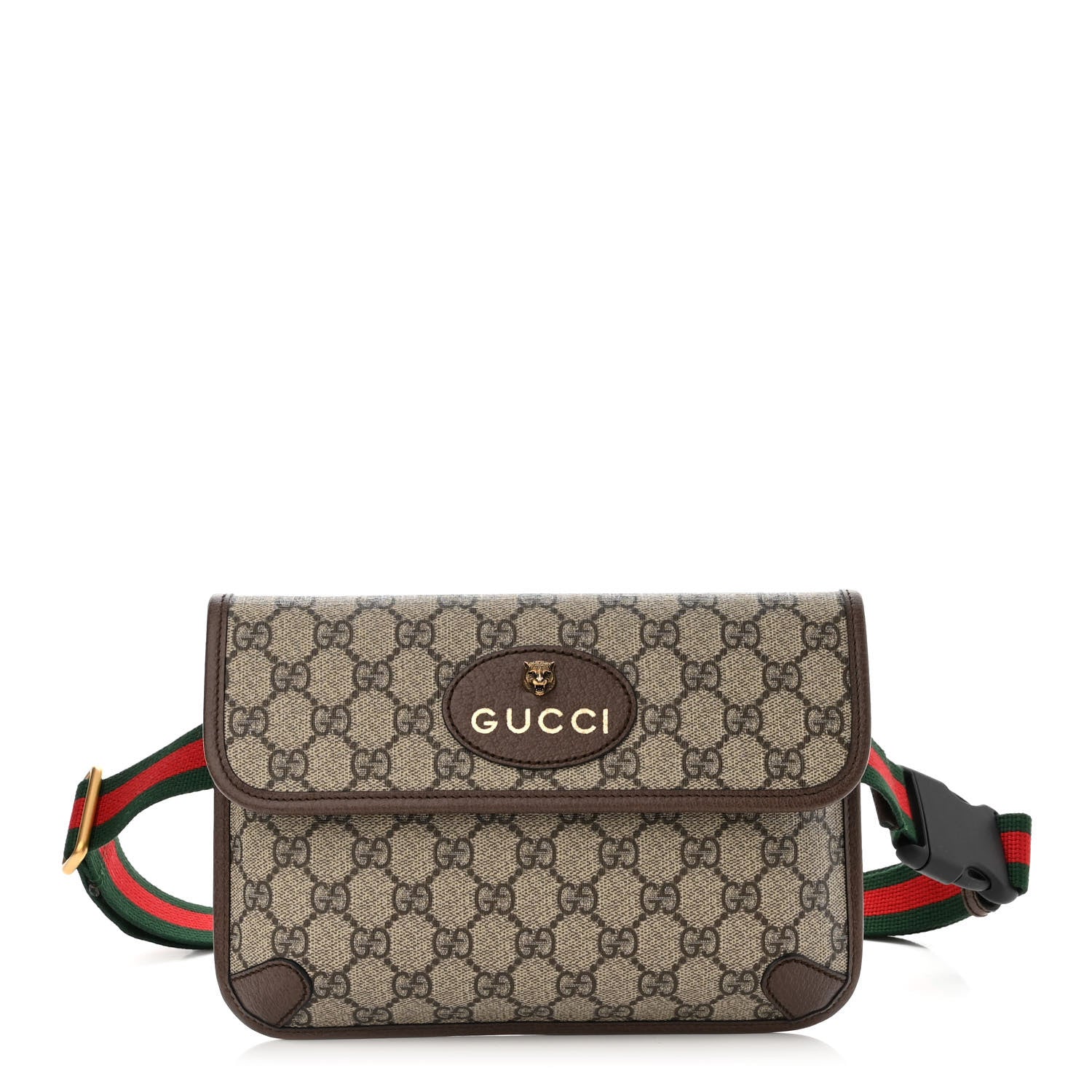 Gucci GG Supreme Monogram Neo Vintage Web Belt Bag Brown 1 of 11