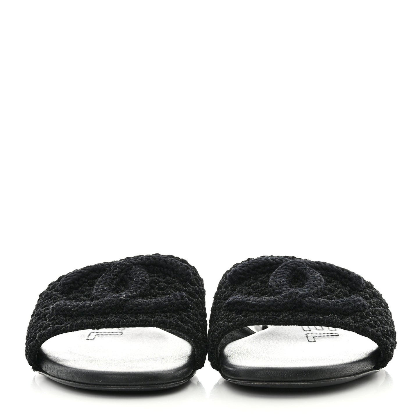 Crochet CC Mules Sandals 38 Black