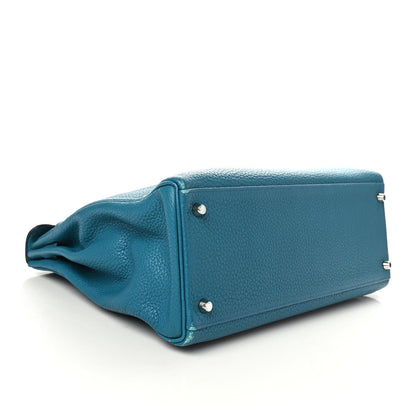 Hermes Taurillon Clemence Kelly Retourne 35 Bleu Izmir 3 of 11