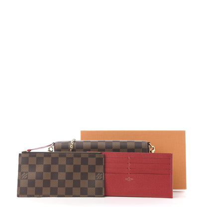 Louis Vuitton Damier Ebene Pochette Felicie Chain Wallet 11 of 11