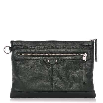 Balenciaga Agneau Arena Classic Hardware Medium Clip Vert Pinede 1 of 6