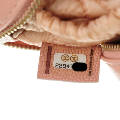 Chanel Caviar Camellia Embossed Small Cosmetic Case Nude 7 of 7