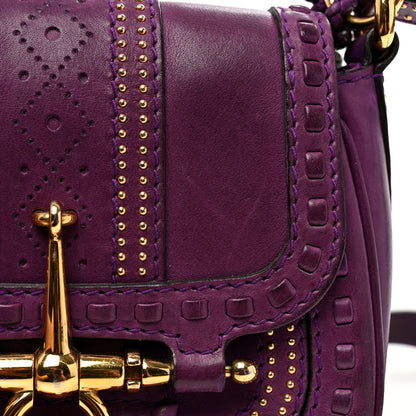 Gucci Calfskin Small Snaffle Bit Shoulder Bag Purple 11 of 13