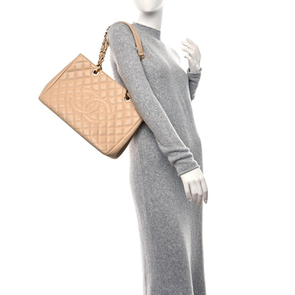 Chanel Caviar Quilted Grand Shopping Tote GST Beige Clair 2 of 16