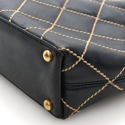 Chanel Calfskin Wild Stitch Tote Black 10 of 10
