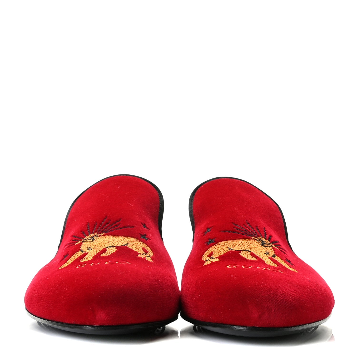 Gucci Velvet Mens Marmara Mules 8 Rosso 4 of 12