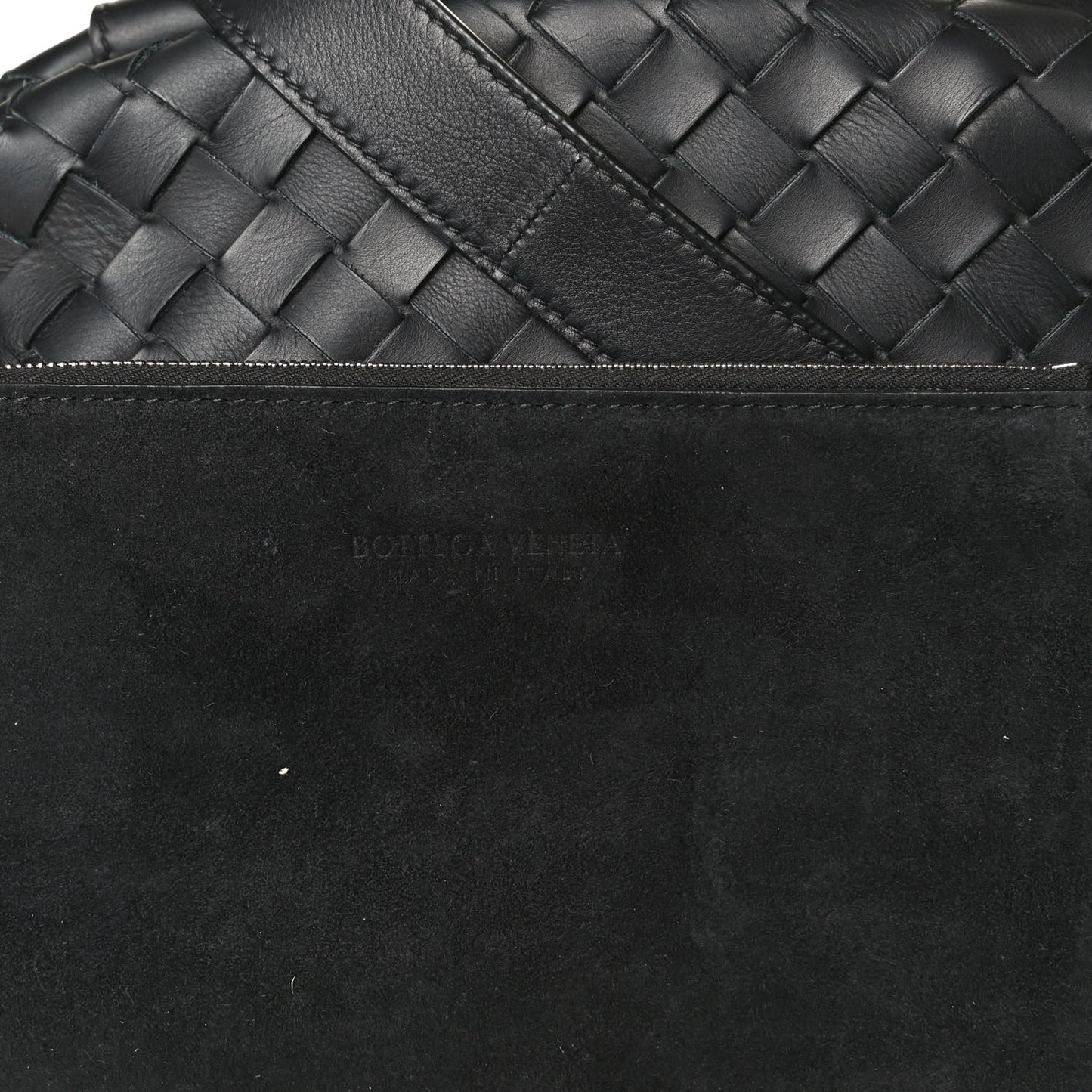 Nappa Intrecciato Messenger Bag Black