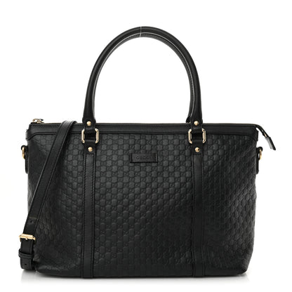 Gucci Soft Microguccissima Small Zippered Satchel Black 1 of 12