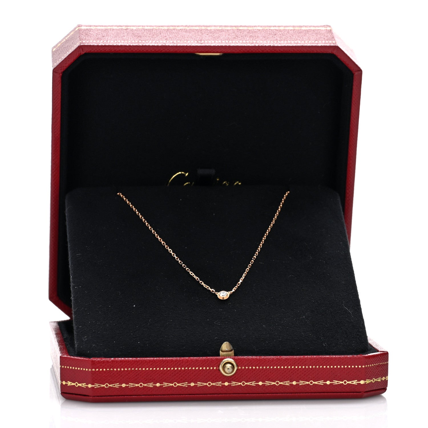 Cartier 18K Pink Gold Diamond SM D'Amour Pendant Necklace 5 of 5