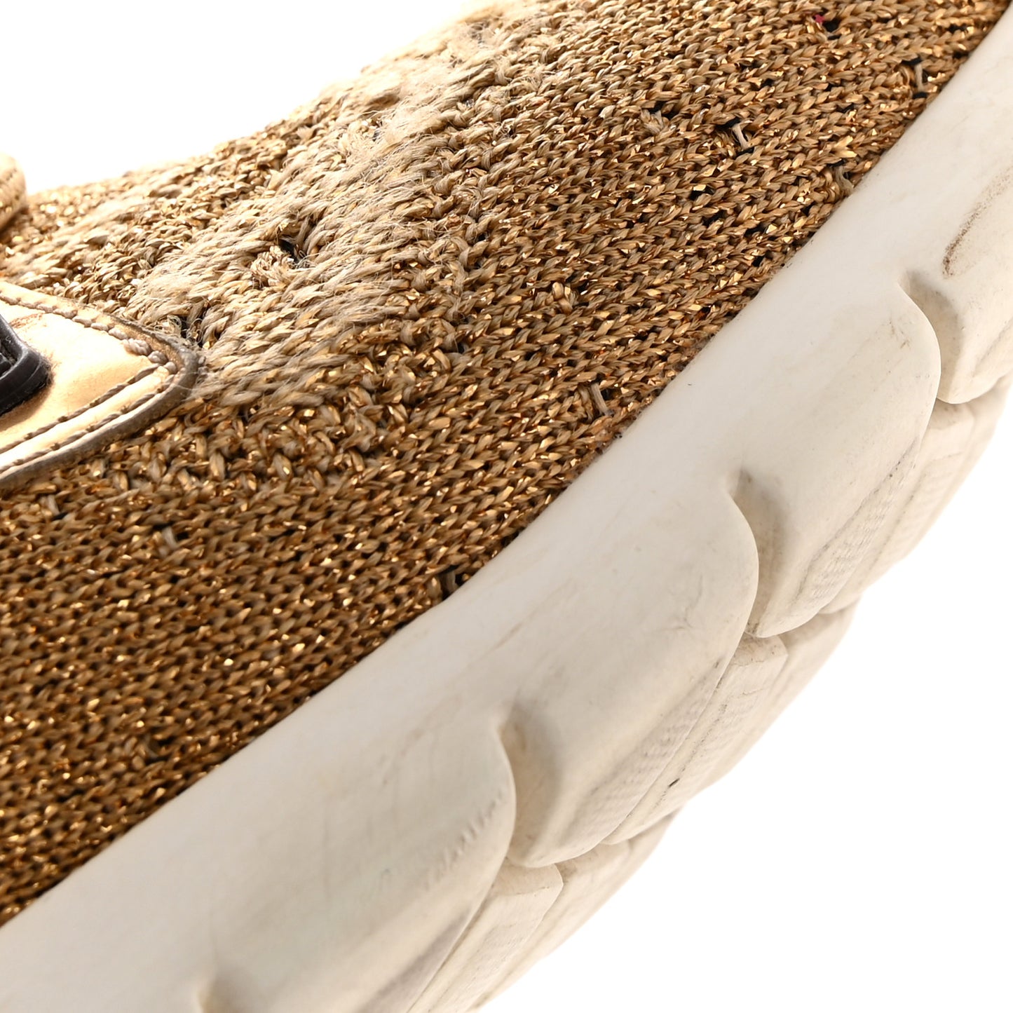 Technical Nylon Monogram Rubber Aftergame Sneakers 37.5 Gold