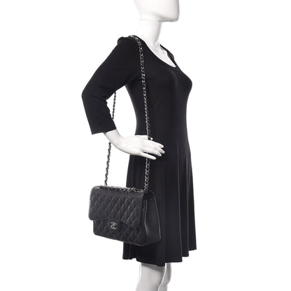 Chanel Caviar Quilted Jumbo Double Flap Black 2 of 11