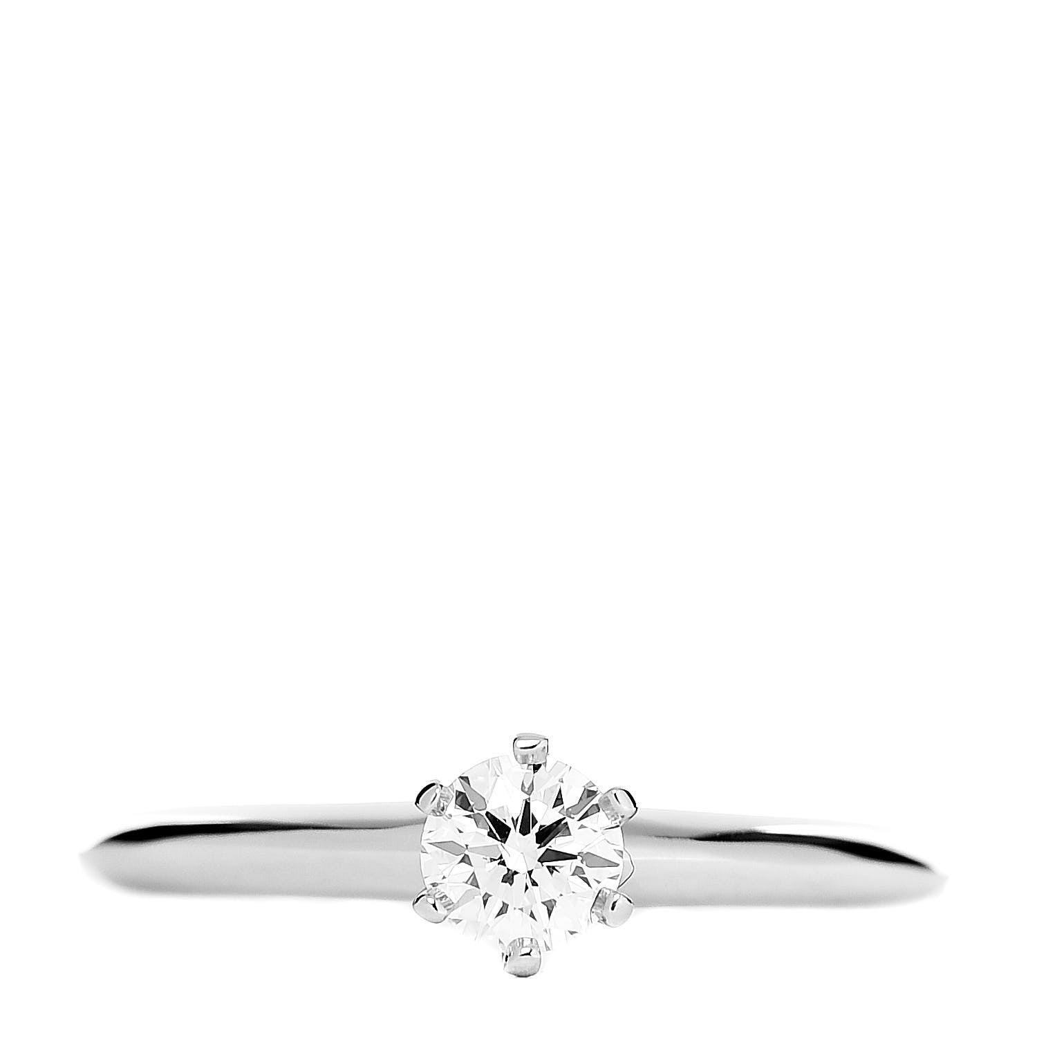 Tiffany Platinum Diamond .29ct Solitaire Engagement Ring 49 5 1 of 8