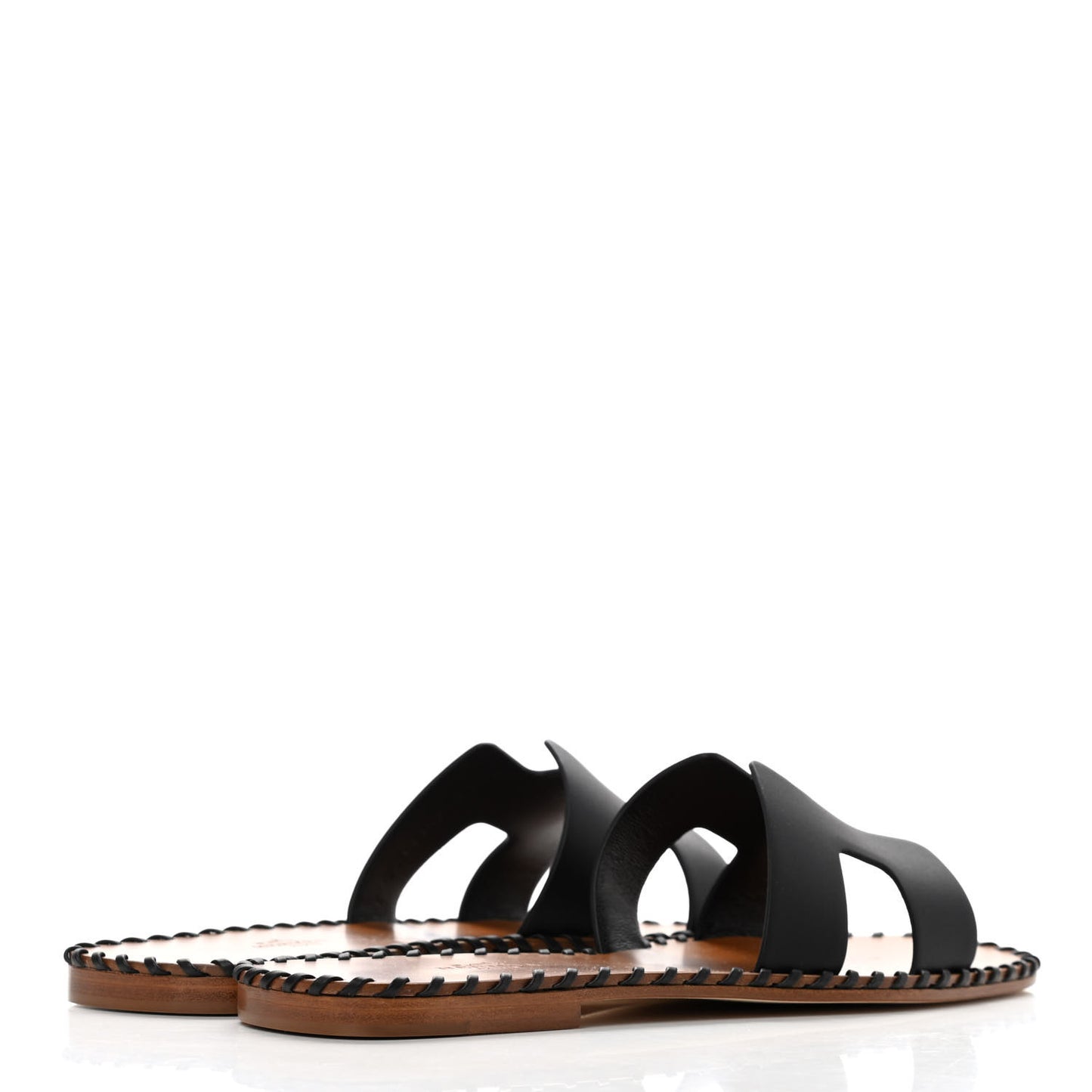 Box Calfskin Braided Oran Sandals 37 Black