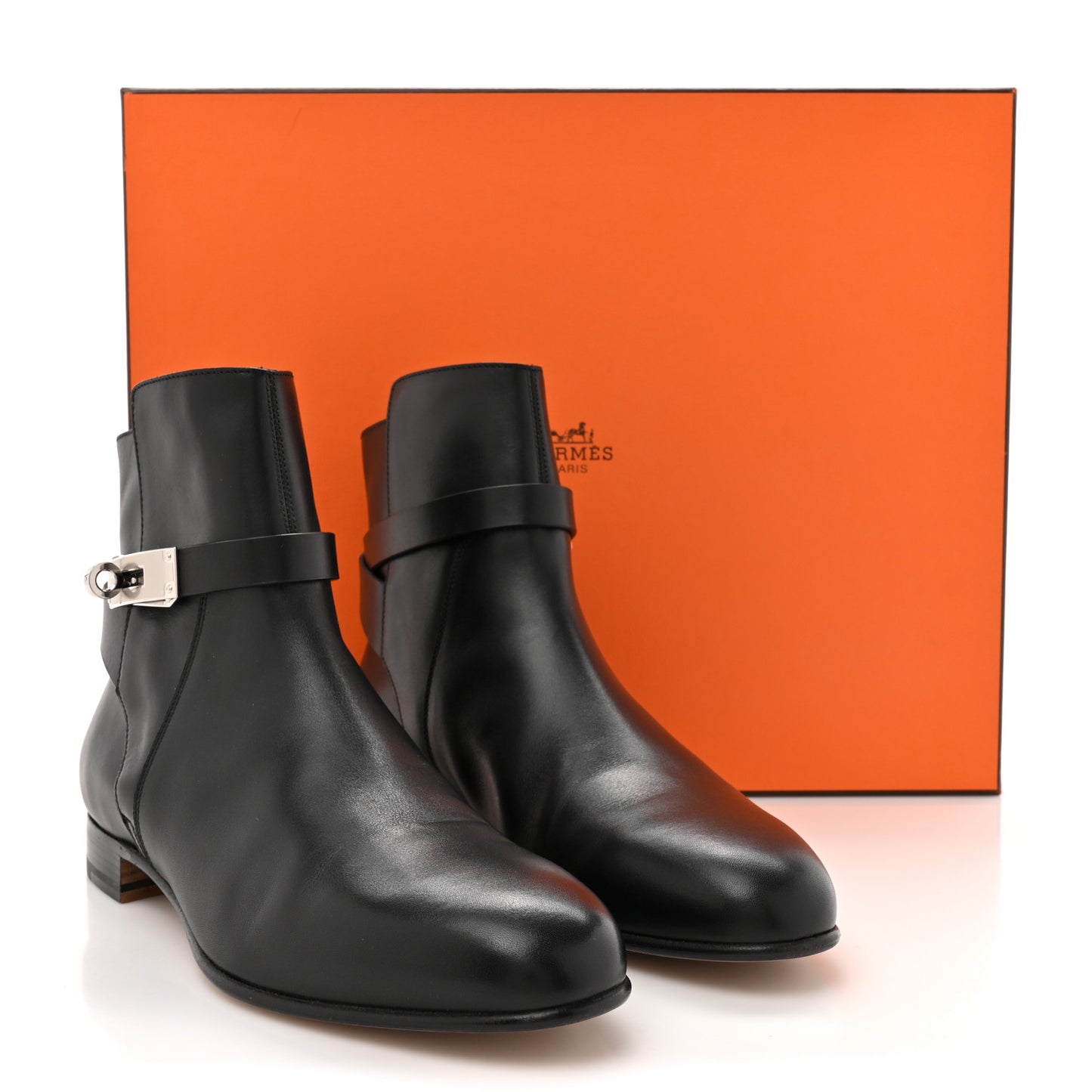 Calfskin Neo Ankle Boots 38.5 Black