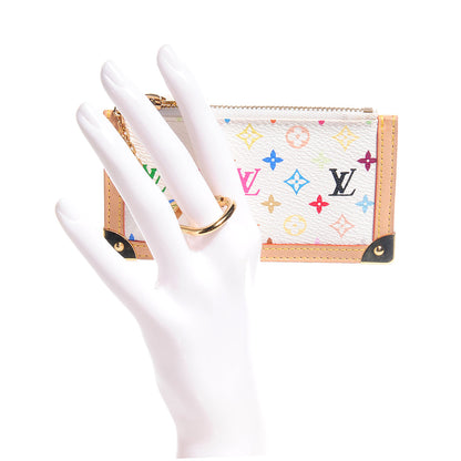 Louis Vuitton Monogram Multicolor Key Pouch White 2 of 7