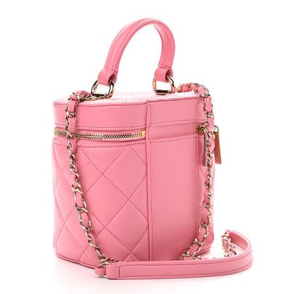 Chanel Lambskin Quilted Trendy Vanity Case Pink 3 of 11