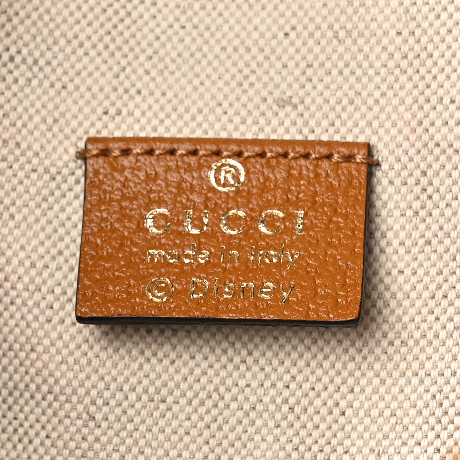 Gucci X DISNEY Mini Vintage GG Supreme Monogram Mickey Mouse Medium Backpack Beige Vintage Sun Oil 6 of 9