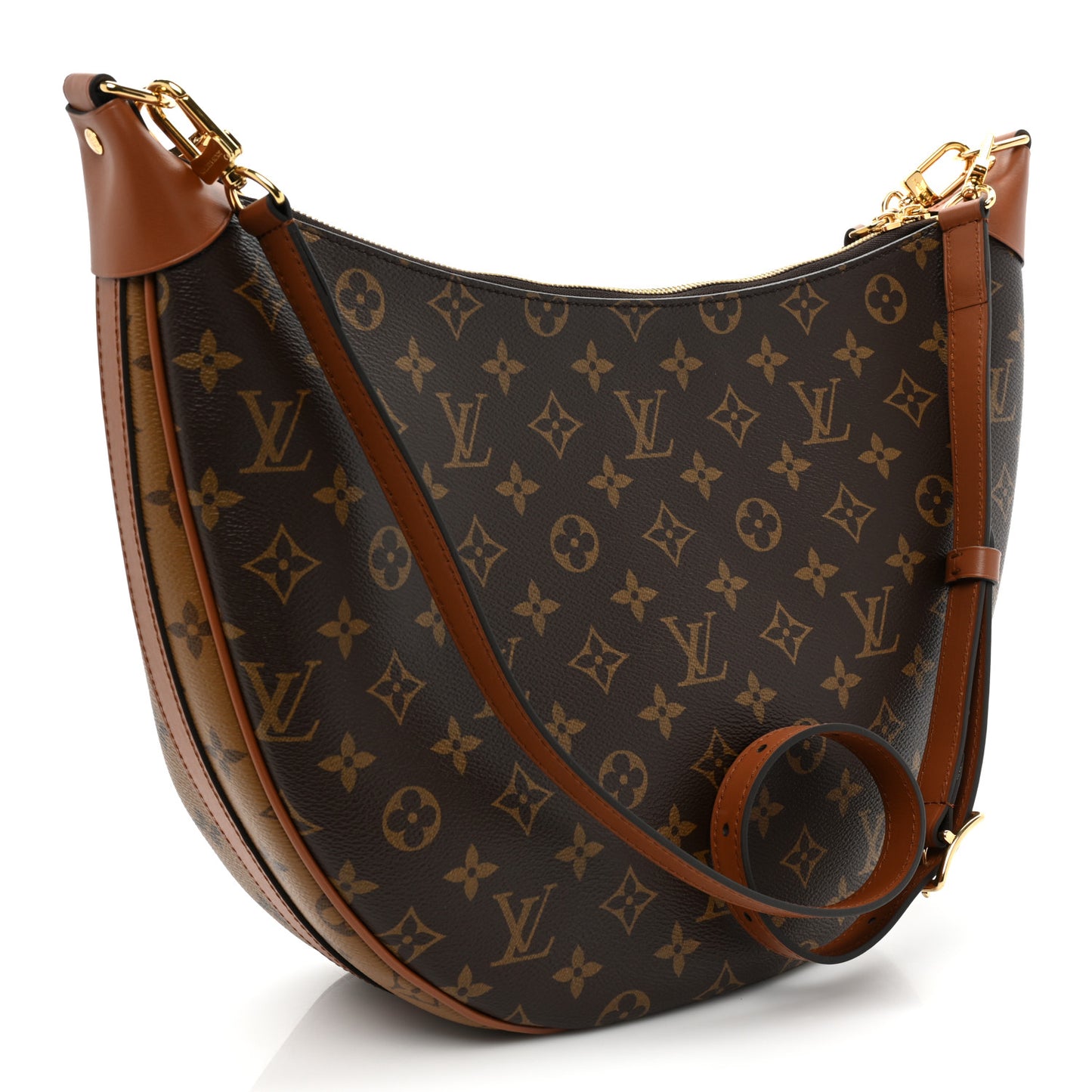 Reverse Monogram Loop Hobo