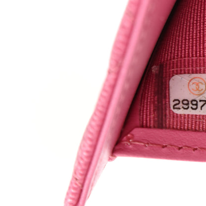 Chanel Caviar Quilted Compact Flap Wallet Pink 7 of 8