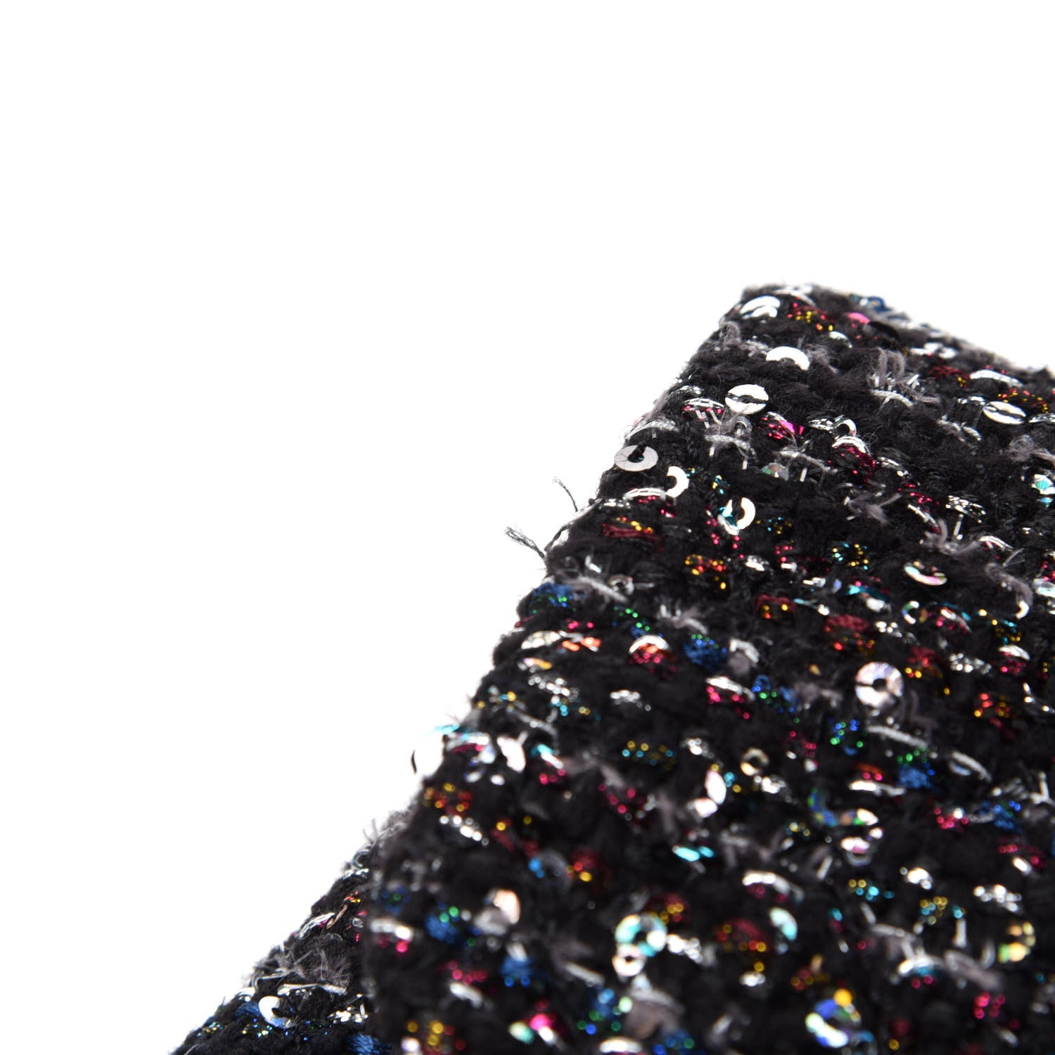 Chanel Tweed Sequin Mini Coco Handle Flap Black 8 of 12