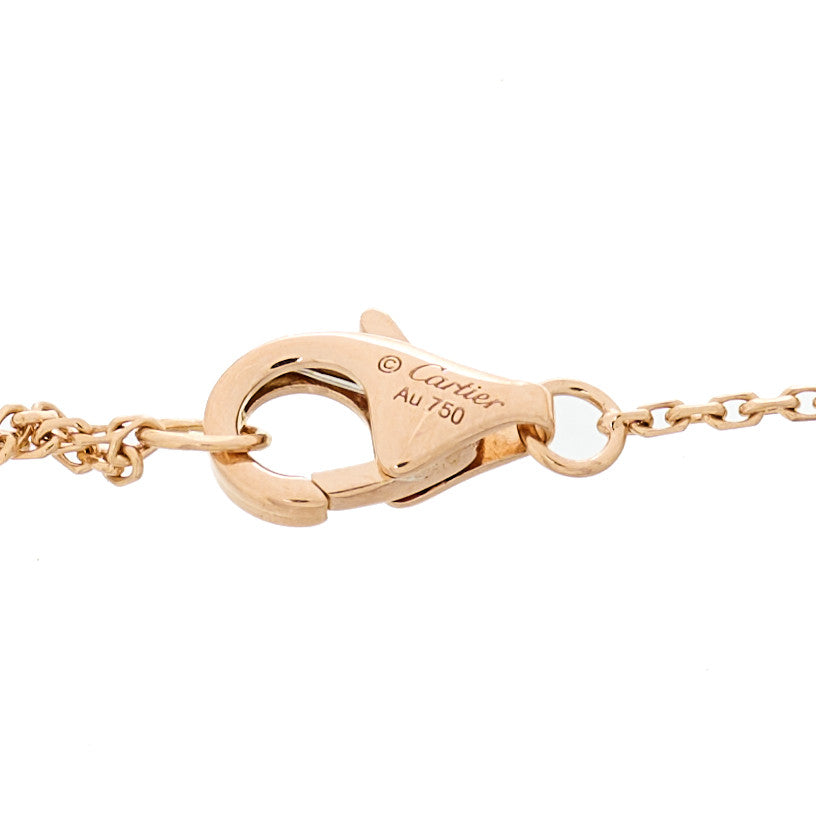 Cartier 18K Pink Gold Tsavorite Garnet Onyx Panthere Chain Bracelet 4 of 4